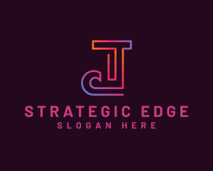 Online - Modern Digital Letter J logo design