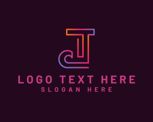 Modern Digital Letter J Logo