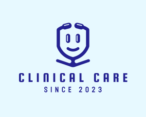 Happy Medical Stethoscope logo design