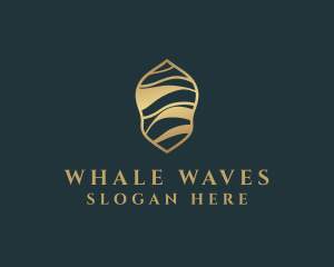 Water Wave Leaf logo design