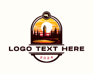 Seashore - Massachusetts Lighthouse Coast logo design