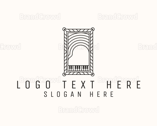 Music Grand Piano Frame Logo