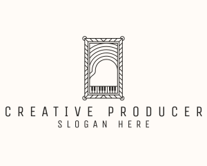 Producer - Music Grand Piano Frame logo design