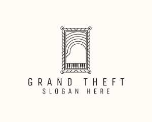 Music Grand Piano Frame logo design