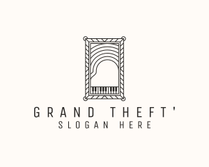 Music Grand Piano Frame logo design