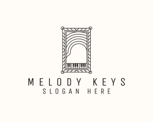 Piano - Music Grand Piano Frame logo design