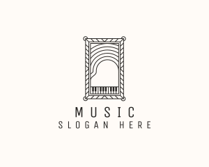 Music Grand Piano Frame logo design
