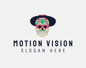 Scary - Mexican Hat Skull logo design