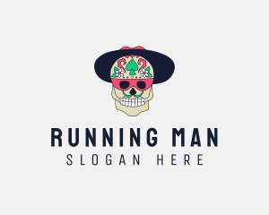 Mexican Hat Skull logo design