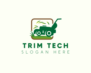 Lawn Mower Trimmer logo design