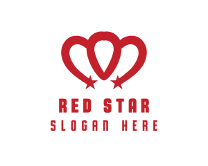 Red Star Crown logo design