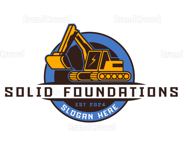 Industrial Machine Backhoe Logo