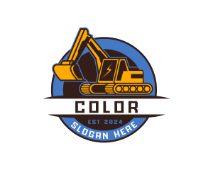 Contractor - Industrial Machine Backhoe logo design