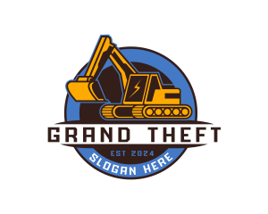 Worker - Industrial Machine Backhoe logo design