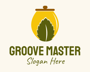 Organic Leaf Jar  Logo