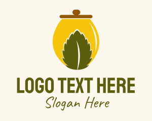 Organic Leaf Jar  Logo