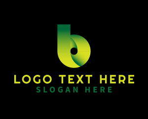 Tech Gradient Letter B logo design