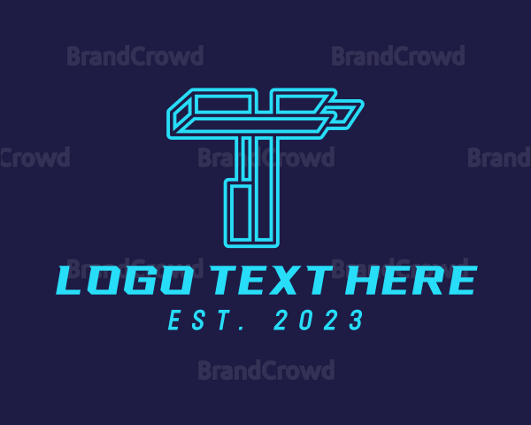 Futuristic Technology Letter T Logo
