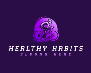 Fast Cyclist Athlete logo design