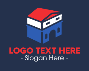 American - Three Dimensional Home logo design