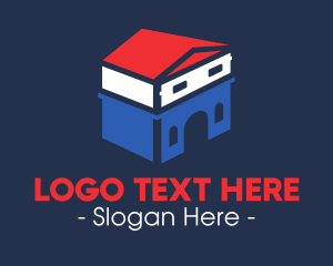 Patriotic - Three Dimensional Home logo design