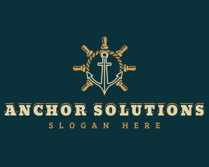 Sailor Anchor Helm logo design