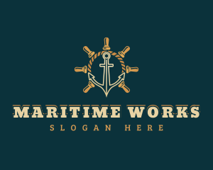 Sailor Anchor Helm logo design