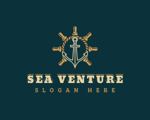 Boating - Sailor Anchor Helm logo design