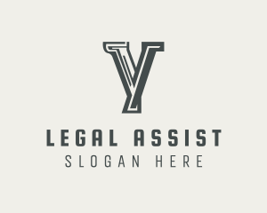 Paralegal - Paralegal Notary Letter Y logo design