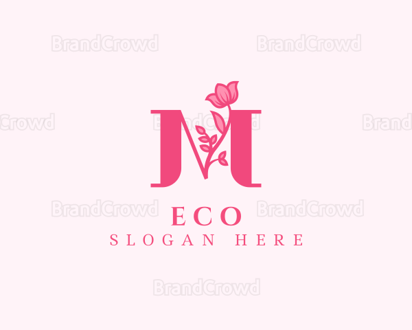 Elegant Flower Business Letter M Logo
