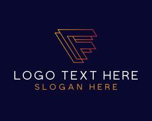 Letter F - Express Courier Logistics logo design