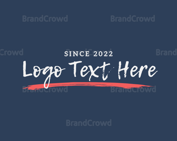 Brush Texture Wordmark Logo