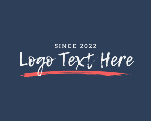 Smudge - Brush Texture Wordmark logo design