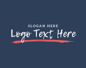 Brush Texture Wordmark Logo