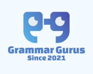 Grammar - Geek Eyeglass Quote logo design