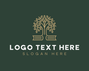 Bible Study - Tutoring Tree Book logo design