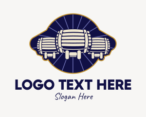 Lager - Beer Barrels Bar logo design