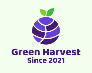 Cultivation - Blueberry Fruit Globe logo design
