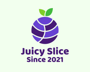 Blueberry Fruit Globe  logo design