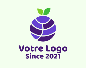 Dragon Fruit - Blueberry Fruit Globe logo design