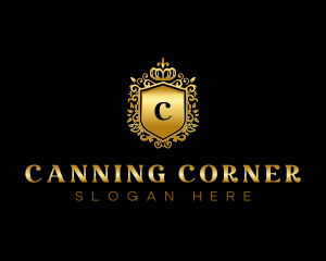 Luxury Crown Shield  logo design