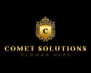 Luxury Crown Shield  logo design