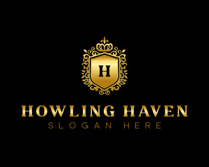 Luxury Crown Shield  logo design