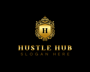 Luxury Crown Shield  logo design