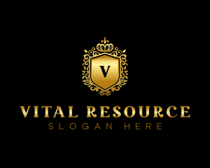 Luxury Crown Shield  logo design