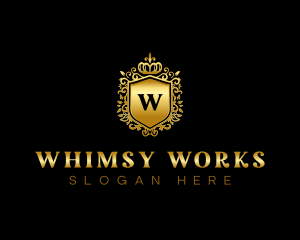 Luxury Crown Shield  logo design