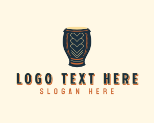 African - African Native Drum logo design