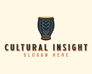 African Native Drum logo design