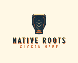 Native - African Native Drum logo design