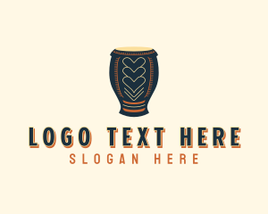 Traditional - African Native Drum logo design
